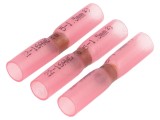 V&acirc;rf manşon cu autolipire, izolat, 0,5&ndash;1,5 mm&sup2;, roşu, 3 buc.