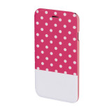 Husa Booklet Lovely Dots iPhone 6 Hama, Roz/Alb, iPhone 6/6S, Cu clapeta, Vinyl