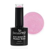 Cumpara ieftin Shimmer Rubber Base SensoPRO Milano - #59 Metallic Champagne, 10ml