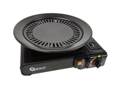 Aragaz portabil + gratar 2,5kW 6,5bar, GEKO G80521 foto