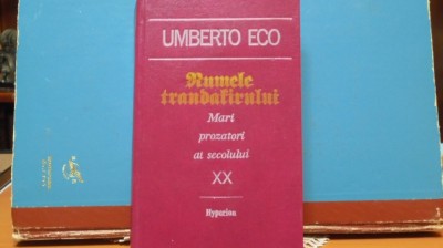 UMBERTO ECO - NUMELE TRANDAFIRULUI - EDIT. HYPERION 1992 - CARTONATA, 479 PAG. foto