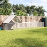 vidaXL Coteț pentru păsări, 6 x 2 x 2 m, oțel galvanizat 144557