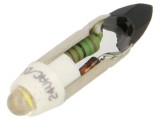 Lampă LED alb cald T5 24VDC 24VAC plastic 3mm -20&divide;60&deg;C
