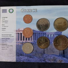 Seria completata monede - Grecia 2000 , 7 monede