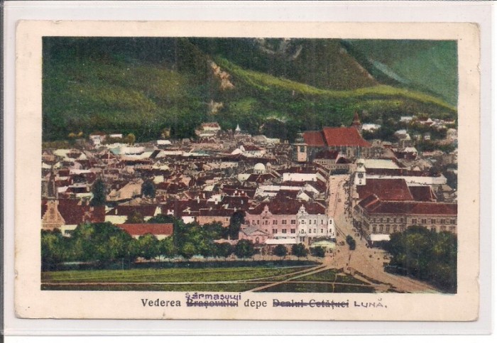 Carte postala circulata in anul 1929