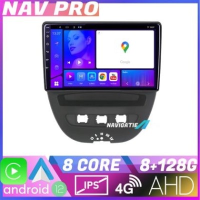 Navigatie Citroen C1 Peugeot 107 Toyota Aygo 2005 2014 EDOTEC-LITE Android Ecran 720P Octa Core 8 128 Carplay CarStore Technology foto