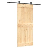 Cumpara ieftin Usa glisanta cu set de feronerie 85x210 cm, lemn masiv de pin