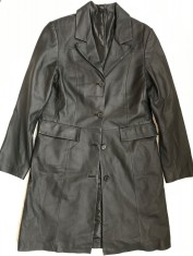 PARDESIU DAMA SACOU LUNG PIELE NATURALA 3 BUZUNARE SLIT SPATE Made in Italy