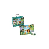 Puzzle cu tematică educativă eMazing: animalele din junglă (48 de piese)