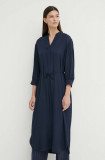 Marc O&#039;Polo rochie culoarea albastru marin, midi, oversize