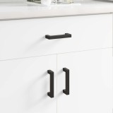 vidaXL M&acirc;ner Mobilier 12 pcs Negru 110 x 12 x 36 mm Fier 864711