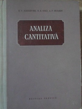 ANALIZA CANTITATIVA-E.V. ALEXEEVSKI, R.K. GOLT, A.P. MUSAKIN-234884 foto