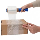 vidaXL Folie Stretch Transparenta 10 buc, 10cm x 300m, 23&micro;m + Maner