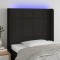 Gossi tablie de pat cu led, negru, 103x16x118/128 cm, textil