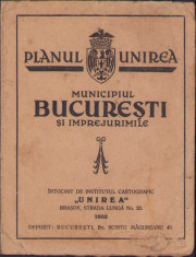 S347 Planul Unirea Municipiul Bucuresti 1935 foto