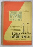 CUNOSTINTE DESPRE MASINI CU APLICATII PRACTICE , MANUAL PENTRU CLASA A VIII -A de T. MUCICA si GH. GALATEANU , 1960