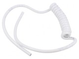 Cablu spiralat 3G1mm2 neecranat alb PUR 300V 0,1m-0,35m