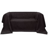Cumpara ieftin Husă din velur microfibră pentru canapea 210 x 280 cm, maro, vidaXL