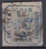 ROMANIA 1862 LP 10 PRINCIPATELE UNITE EMISIUNEA I - 30 PARALE STAMPILAT