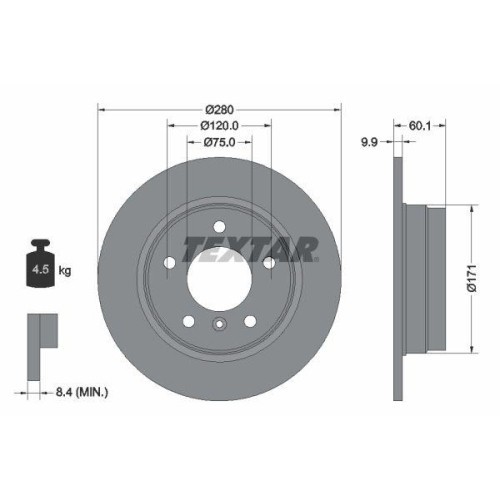 Set disc frana BMW 3 (E36) 09.90-11.98, 3 (E46) 12.97-05.05, 3 Compact (E46) 03.01-02.05, 3 Convertible (E36) 03.93-11.99, 3 Coupe (E36) 10.91-05.99,