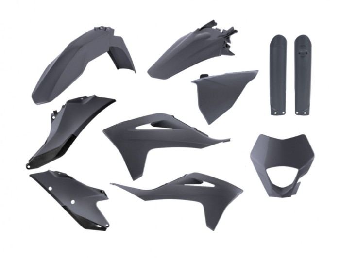 Set plastice GasGas EC 250 300 TPI 21- 23; EC-F 250 350 21- 23 Gray Polisport 91029