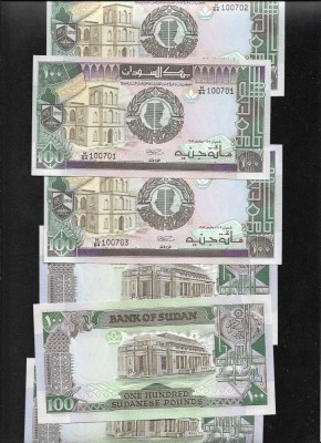 Sudan 100 pounds 1989 unc pret pe bucata foto