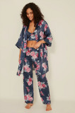 Set pijamale dama, 637BNC1397 - L, Benicia, Poliester, Albastru indigo