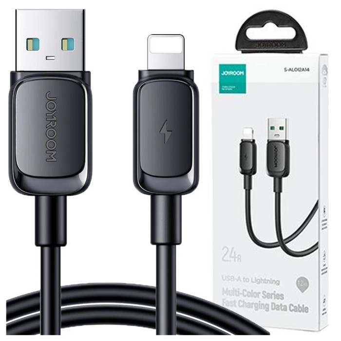Cablu pentru incarcare si transfer de date Joyroom S-AL012A14, USB/Lightning, 2.4A, 1.2m, Negru