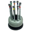 Set 9 Surubelnite Profesionale Ceasornicarie Tevise, Cruce/Linie, Aliaj Cromat, Baza Rotativa