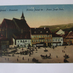 Rara! Carte postala Brasov-Piața Franz Jozsef necirculata circa 1910