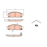 TRW set placute frana, frana disc