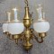 Antic candelabru din bronz cu 6 brațe