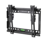 Suport TV de perete Esperanza CASTOR, pentru televizoare 14-50 inch, &icirc;nclinare 15&deg;, VESA 75x75-200x200 mm, capacitate 25 kg, metal, negru