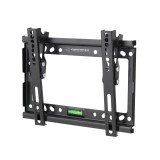 Suport TV de perete Esperanza CASTOR, pentru televizoare 14-50 inch, &icirc;nclinare 15&deg;, VESA 75x75-200x200 mm, capacitate 25 kg, metal, negru