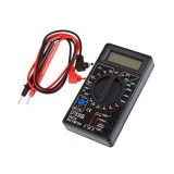 Multimetru Digital Profesional LCD, 19 Scale, 9V, Tester Continuitate, Tensiune AC/DC, Rezistenta, Negru