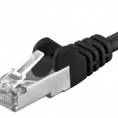 Cablu de retea RJ45 Cat. 6A S/FTP (PiMF) 0.25m Negru, sp6asftp002C