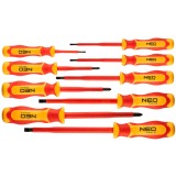 Set surubelnite VDE 1000V NEO Tools, 9 piese, otel S2