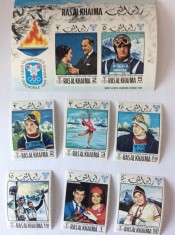 RAS AL KHAIMA, GRENOBLE - COLI?E + SERIE MNH PERF./IMPERF. (3 FOTO) foto
