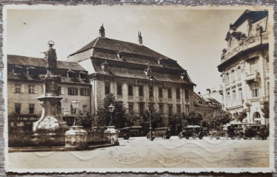 Sibiu, Piata Regele Ferdinand cu palatul Baron Brukenthal// CP E. Fischer foto