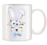 Cana alba personalizata pentru Paste cu imagine cu iepuras, , INOVATIX&reg;. 330ml, Oem