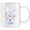 Cana alba personalizata pentru Paste cu imagine cu iepuras, , INOVATIX&reg;. 330ml