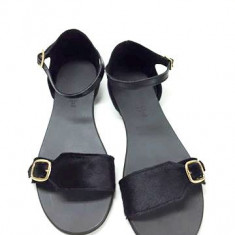 Sandale de dama din piele Ada Pony Black