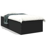 Cumpara ieftin Cadru de pat, negru, 90x200 cm, lemn prelucrat