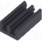 Radiator extrudat, aluminiu, 17mm x 10mm, neagra, FISCHER ELEKTRONIK - ICKSMDO17SA