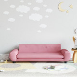 Canapea pentru copii, roz, 100x54x33 cm, catifea GartenMobel Dekor, vidaXL