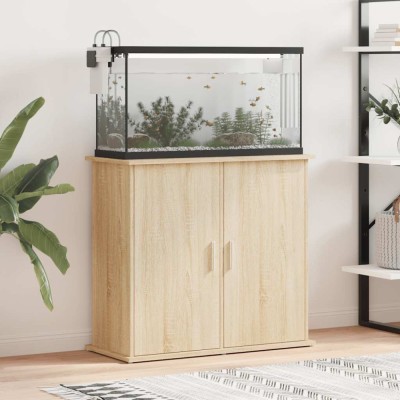vidaXL Suport acvariu, stejar sonoma, 81x36x73 cm, lemn prelucrat 833626 foto