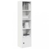 Gossi biblioteca, alb, 31x24x127 cm, lemn prelucrat