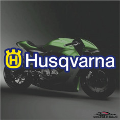 HUSQVARNA-MODEL 3-STICKERE MOTO - 13 cm. x 2.89 cm.