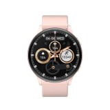 Ceas smartwatch MX15, monitorizare somn, iOS si Android, Apelare prin Bluetooth BT4.0 gold bratara silicon cadran argintiu