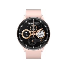 Ceas smartwatch MX15, monitorizare somn, iOS si Android, Apelare prin Bluetooth BT4.0 gold bratara silicon cadran argintiu